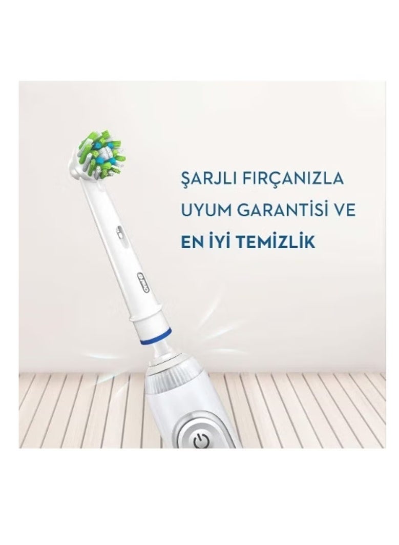 أورال بي رأس فرشاة الأسنان الكهربائية Oral-B Pro Sensitive Clean، براعم على شكل X وناعمة جدًا لتنظيف لطيف وإزالة الجير، عبوة من 4 رؤوس فرشاة أسنان، لون أبيض (قد يختلف التغليف) - Image 3